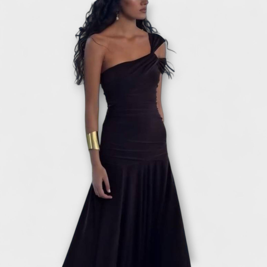 Margot - Vestido maxi con hombros descubiertos