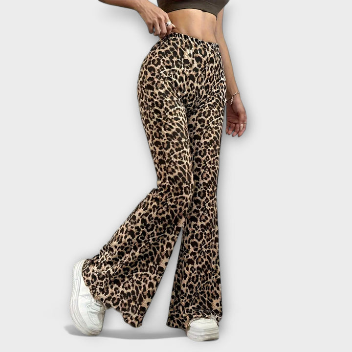 Celia | Pantalones bootcut leopardo