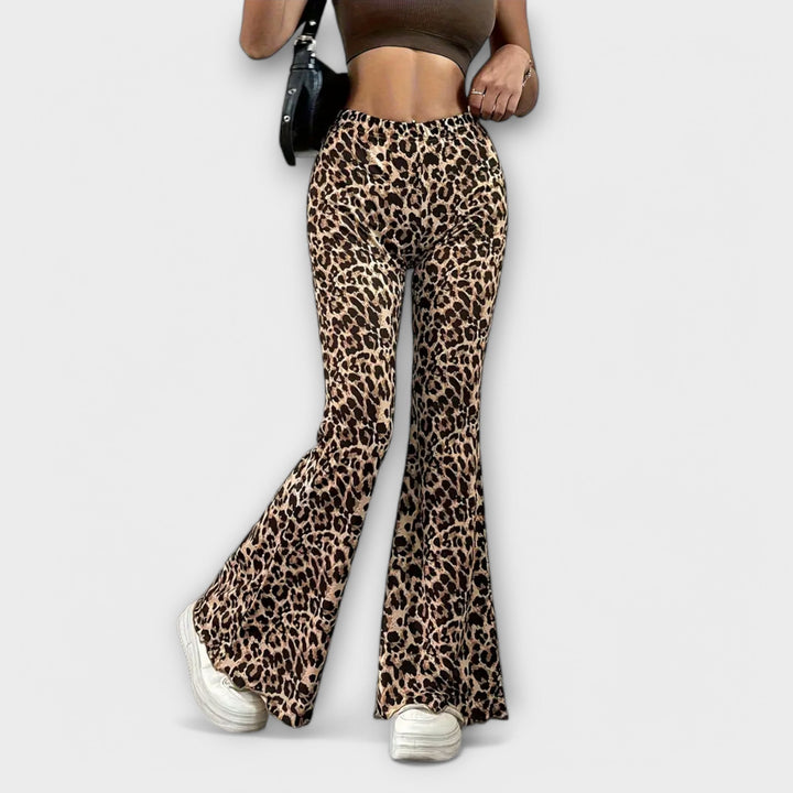 Celia | Pantalones bootcut leopardo