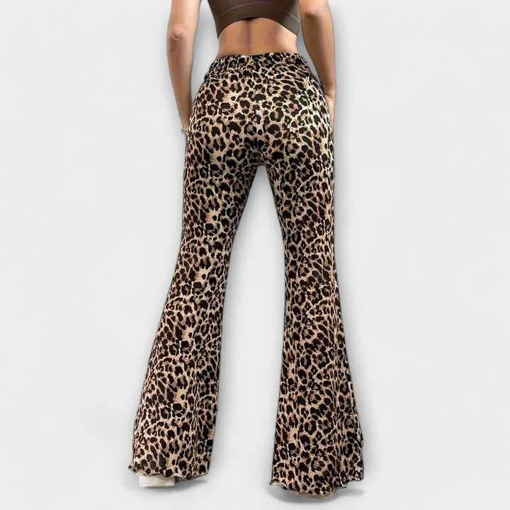 Celia | Pantalones bootcut leopardo