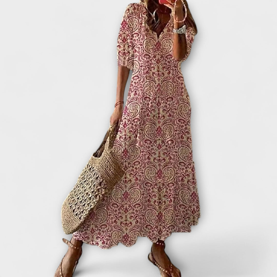 Anna – Vestido de verano bohemio femenino con silueta suelta